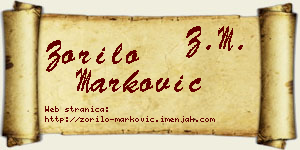 Zorilo Marković vizit kartica